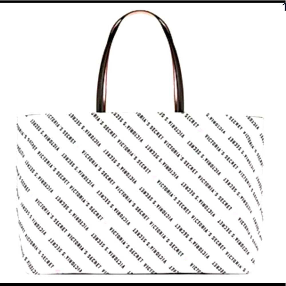 Victoria Secret PINK hearts canvas TOTE NEW W TAGS